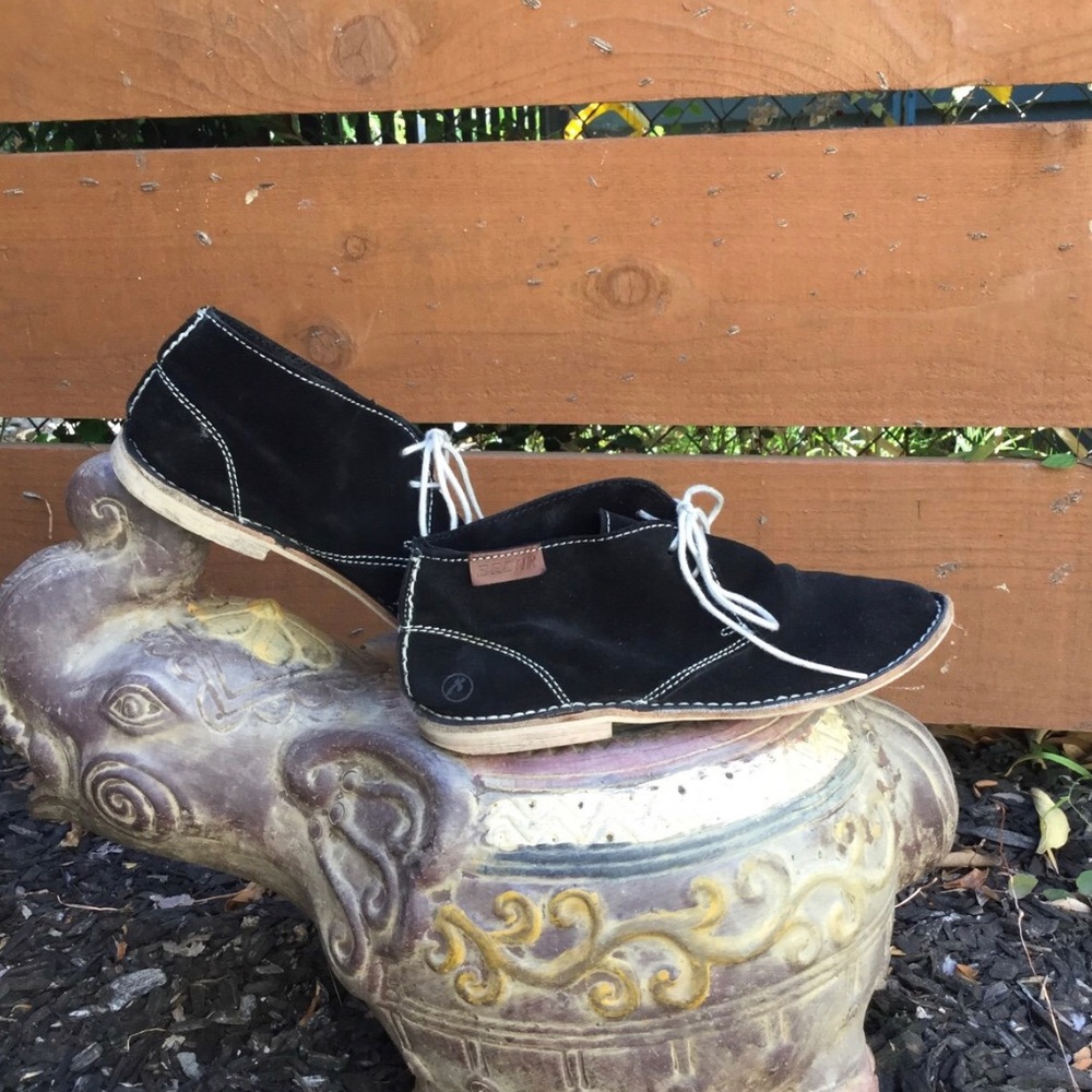 BRONX Suede Desert Boots Fiesta BLACK